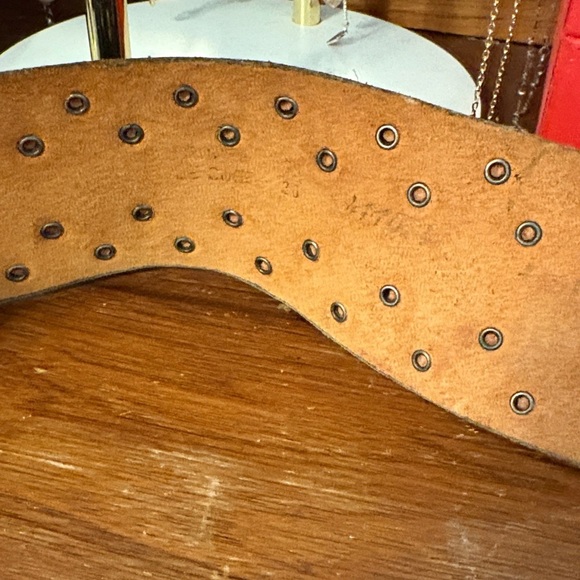 Vintage Black Leather w /Belt brass buckle main image 5